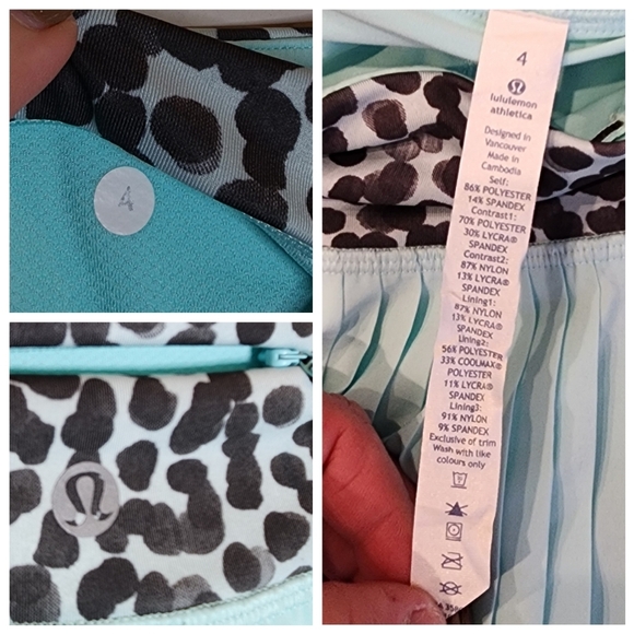 Lululemon Pleat To Street Skirt II Tranquil Blue 5 Pockets Size 4 Tennis Skort - Picture 2 of 16